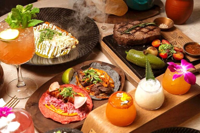 food and drink spread
