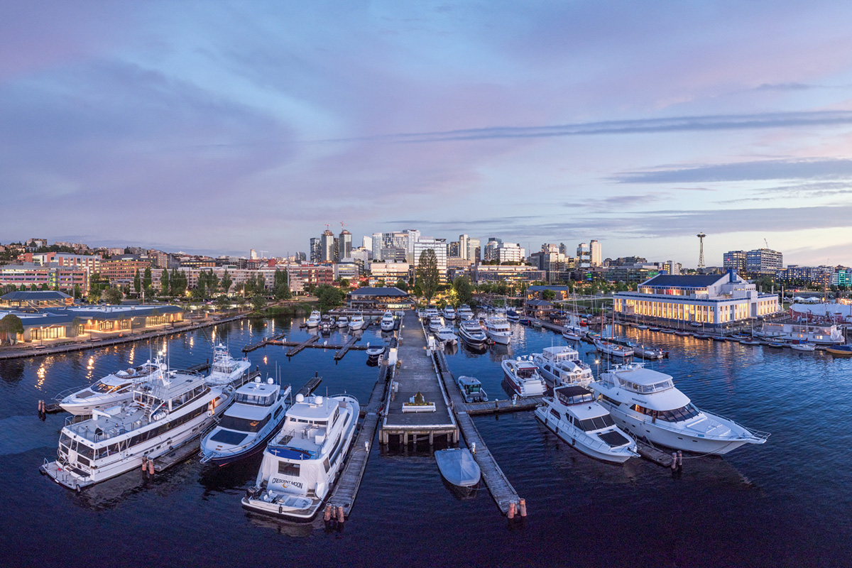 yachts moored