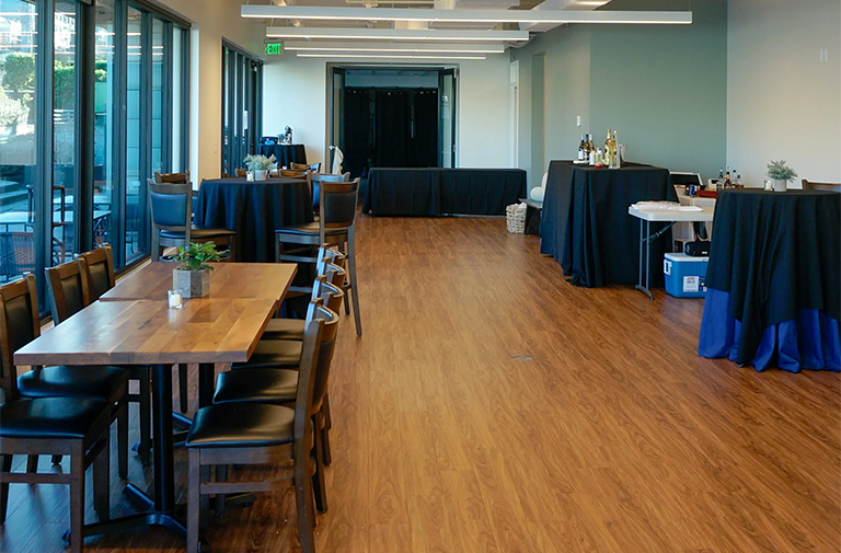 Lakeside event space interior