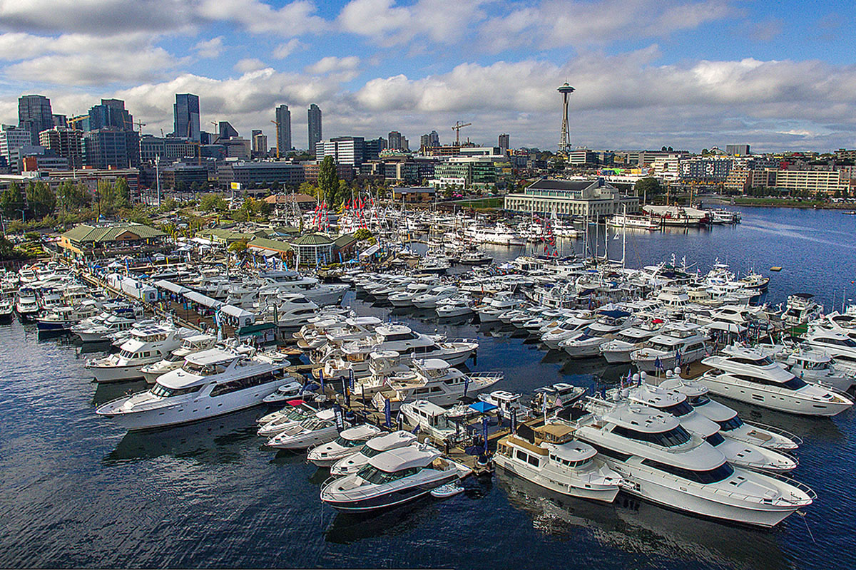 moored yachts