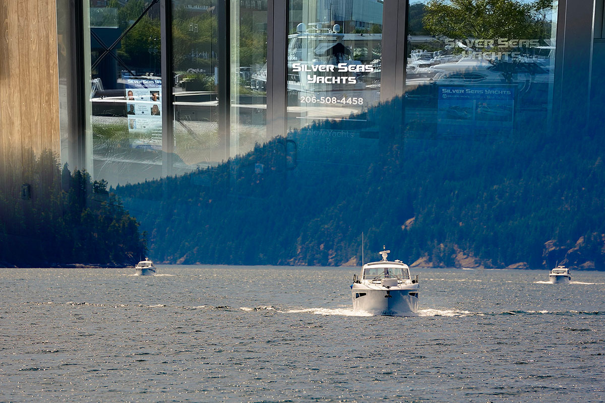 yacht on lake